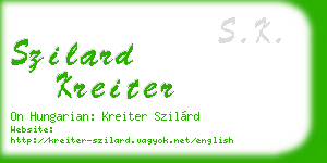 szilard kreiter business card